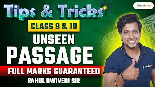 Unseen Passage  English  Tips amp Tricks  Class 9 amp 10  Rahul Dwivwdi  Rankplus [upl. by Aillimat]