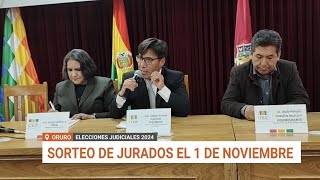 SORTEO DE JURADOS EL 1 DE NOVIEMBRE [upl. by Orabel]