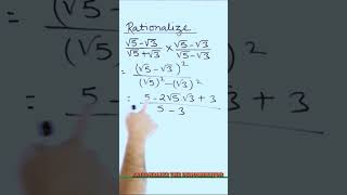 Rationalise the denominator maths class 9 chapter 1 rationalisation rational maths9 [upl. by Shurlocke]