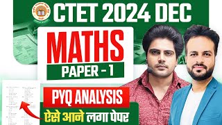 CTET 14 DECEMBER 2024 MATHS PAPER 1 PYQ Analysis by Sachin Academy Live 9pm [upl. by Cthrine]