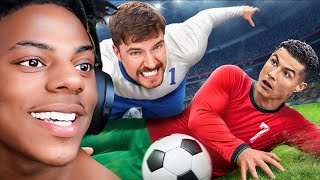 iShowSpeed amp Mr Beast React To Beat Ronaldo Win 1000000 [upl. by Ennayar]