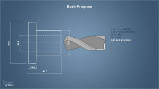 Lets write GCode  Programming a CNC Lathe to make a bush  part 4 G83 peck drilling cycle [upl. by Hubie]