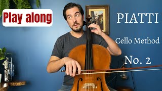 Piatti Cello Method No 2  Detached bowing Play along with me [upl. by Torin]