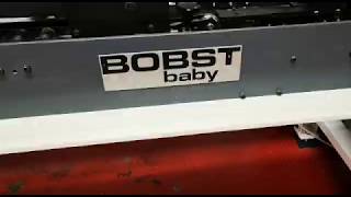 Foldinggluing machine Bobst Baby 20 [upl. by Dorolice]