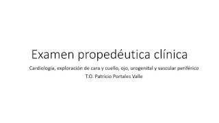 EXAMEN PROPEDEUTICA CLINICA [upl. by Sup]