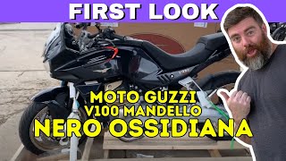 First Look  Moto Guzzi V100 Mandello Nero Ossidiana [upl. by Longwood]