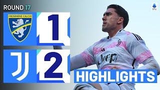 FROSINONEJUVENTUS 12  HIGHLIGHTS  Vlahovic seals three points for Juve  Serie A 202324 [upl. by Gehlbach]