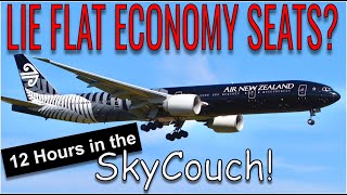 Flying Air New Zealand’s LIE FLAT Economy SKYCOUCH for 12 Hours from Auckland to San Francisco [upl. by Nileak]