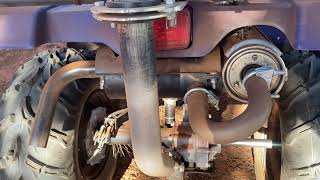 Quad Bike  Kolpin Stealth Exhaust Mod [upl. by Ardnazxela]