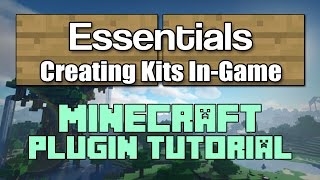 EssentialsX  InGame Kit Creating Tutorial  Minecraft 112 [upl. by Enneicul929]