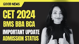 CET 2024 BMS BBA BCA COMPETITION LEVEL HOW MANY SEATS AVAILABLE [upl. by Plate187]