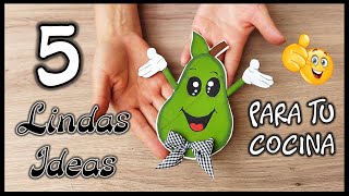 5 LINDAS IDEAS PARA DECORAR TU COCINA  Manualidades con tubos de papel  Crafts for the kitchen [upl. by Eissac516]