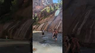 Zion Narrows Hike A River Walk Adventure water hiking angelslanding [upl. by Server994]