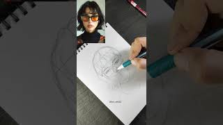 ✍️ LOOMIS METHOD Face outlines drawing Part 1 😍✨ shorts outline sketch trending [upl. by Ahteres]