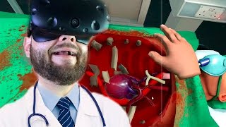 OPERAÇÃO EM REALIDADE VIRTUAL  Surgeon Simulator VR HTC Vive [upl. by Damales]