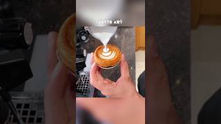 Latte art with Pastel de Nata  my Portuguese taste🥧coffeetime coffeelover [upl. by Graces]