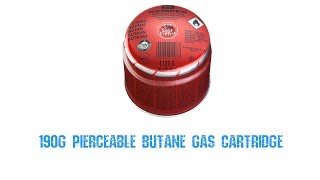 190g Pierceable Butane Gas Cartridge [upl. by Cordula]