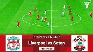 Liverpool vs Southampton Emirates FA Cup 5th Round FC 24 [upl. by Garlan]