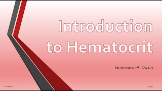 Hematocrit Introduction [upl. by Susej642]