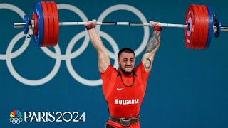 Karlos Nasars THUNDEROUS lift breaks 89kg world record secures gold  Paris Olympics  NBC Sports [upl. by Yruam640]