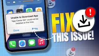 How to Fix Unable to Download App Error on iPhone  iPhone Apps Not Installing [upl. by Ainad125]