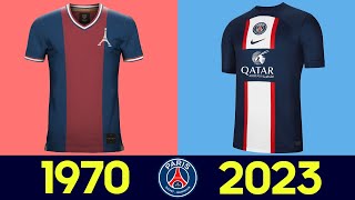 Die Entwicklung des Trikots von Paris SaintGermain 202223 Alle PSG Trikots in der Geschichte 2022 [upl. by Missy951]