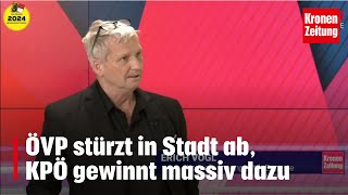 Erste Trends ÖVP stürzt in Stadt Salzburg ab KPÖ gewinnt massiv dazu  kronetv NEWS [upl. by Yecad586]