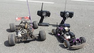 HPI RS4 and Thunder Tiger Tomahawk Nitro RC Cars [upl. by Vick815]