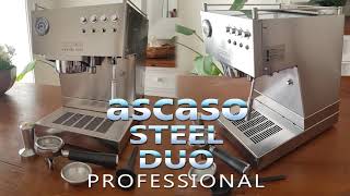 Ascaso Steel DUO Professional Espresso Coffee Machine Shot amp Overview [upl. by Macilroy59]