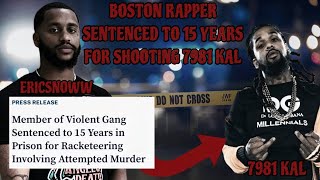 BOSTON RAPPER ERICSNOWW SENTENCED TO 15 YRS FOR THE MARCH 2019 SHOOTING OF 7981 KAL Boston [upl. by Arlee]