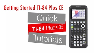 Introducing the TI 84 Plus CE  Getting Started Series [upl. by Larred]