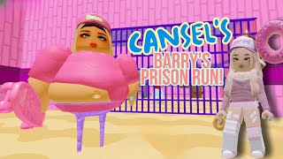 CANSELS BARRYS PRISON RUN Obby Roblox Barry [upl. by Amaleta]