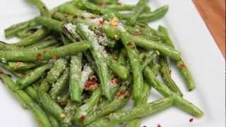 Parmesan Garlic Roasted Green Beans Recipe [upl. by Yelak]