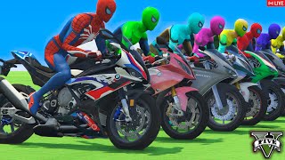 GTA 5  Epic Ragdoll Funny SpiderMan VS Minions On Rainbow Bridge Euphoria Physics1 [upl. by Yentiw]