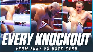 EVERY KNOCKOUT From Fury vs Usyk Undercard  HIGHLIGHTS [upl. by Adnilg595]