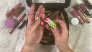 ASMR Lipstick amp Lipgloss Rummage  Tapping amp Scratching  NO Talking [upl. by Nnayelsel669]