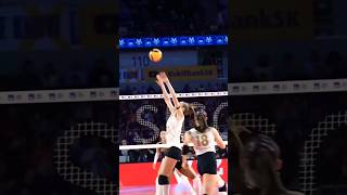 Zehra gunes going to Run🏃💨 volleyball jump block Shorts 😈😈 [upl. by Adrahs]