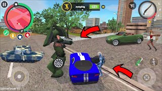 Rope Hero Vice Town rope hero drive blue car robot car vs rope hero man  Android Gameplay HD [upl. by Verine]