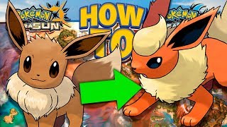 HOW TO Evolve Eevee into Flareon in Pokemon Ultra Sun and Moon [upl. by Digdirb]