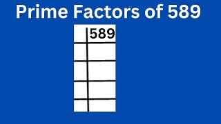 Prime factors of 589 [upl. by Niad]