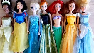 Disney Princess Doll Makeover  DIY Miniature Ideas for Barbie  Wig Dress Faceup and More DIY [upl. by Phene]