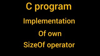 C Program how to find size of variable without using sizeOf operator [upl. by Wrennie822]