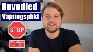 Väjningsskyltar Huvudled Väjningsplikt och stopplikt [upl. by Llebasi83]