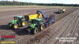 Uien Laden Akkerbouwbedrijf Boerma  John Deere 6155RM  Joskin  John Deere 6520 [upl. by Eninnej541]