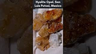 One of My Favorite Things About Hyalite Opal  minerals gems opal hyalite fluorescent facts [upl. by Iggam]