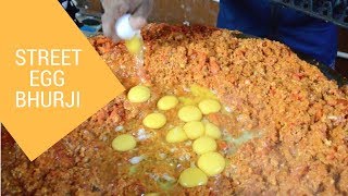 Awesome Tawa Egg bhurji in butter  Street food in Mumbai [upl. by Marjy]