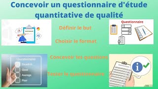 Guide Pratique  Concevoir un Questionnaire Quantitatif Efficace [upl. by Anairol]