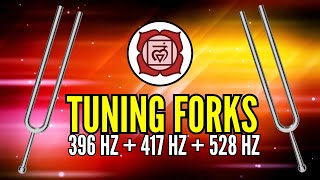 You Won’t Believe How 396 Hz  417 Hz  528 Hz Tuning Forks Unblock Your Lower Chakras [upl. by Claire520]