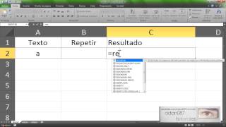 Excel repetir un texto con formula [upl. by Akinihs749]