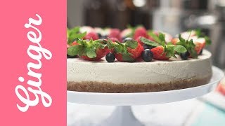 Summer Berries VEGAN CHEESECAKE [upl. by Mairim591]